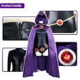 thumbnail image 4 of Disfraz de cosplay para mujer, diseño de titanes-cuervo con capa para Halloween, 4 of 5