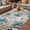 Light Brown Blue, variant on Teal Blue Tulips Outdoor Rug for Patio/Deck/Porch, Non-Slip Large Area Rug 5 x 8 Ft, Spring Floral Barn Doors Vintage Wood Beige Indoor Outdoor Rugs Washable Area Rugs, Camping Rug Carpet Runner