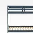 thumbnail image 6 of Walker Edison Modern Solid Wood Twin Over Twin Bunk Bed, Midnight Navy, 6 of 15