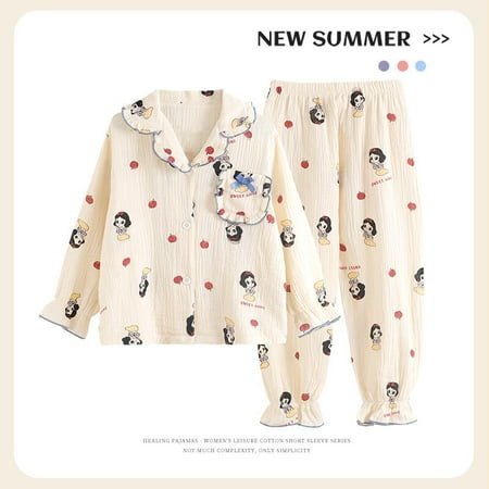

Cartoon Sanrios My Melody Cinnamoroll Hellokittys Girl Thin Pajama Set Kawaii Spring Summer Long Sleeved Pants Home Clothing
