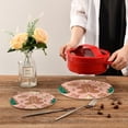 thumbnail image 2 of SKYSONIC Cute Christmas Gingerbread Pot Holders Trivets, 2 Pcs Heat Resistant Trivets,Pink Ornament Cotton Thread Weave Mats for Hot Pads Pans Pot Bowl Teapot for Kitchen Decor, 2 of 7
