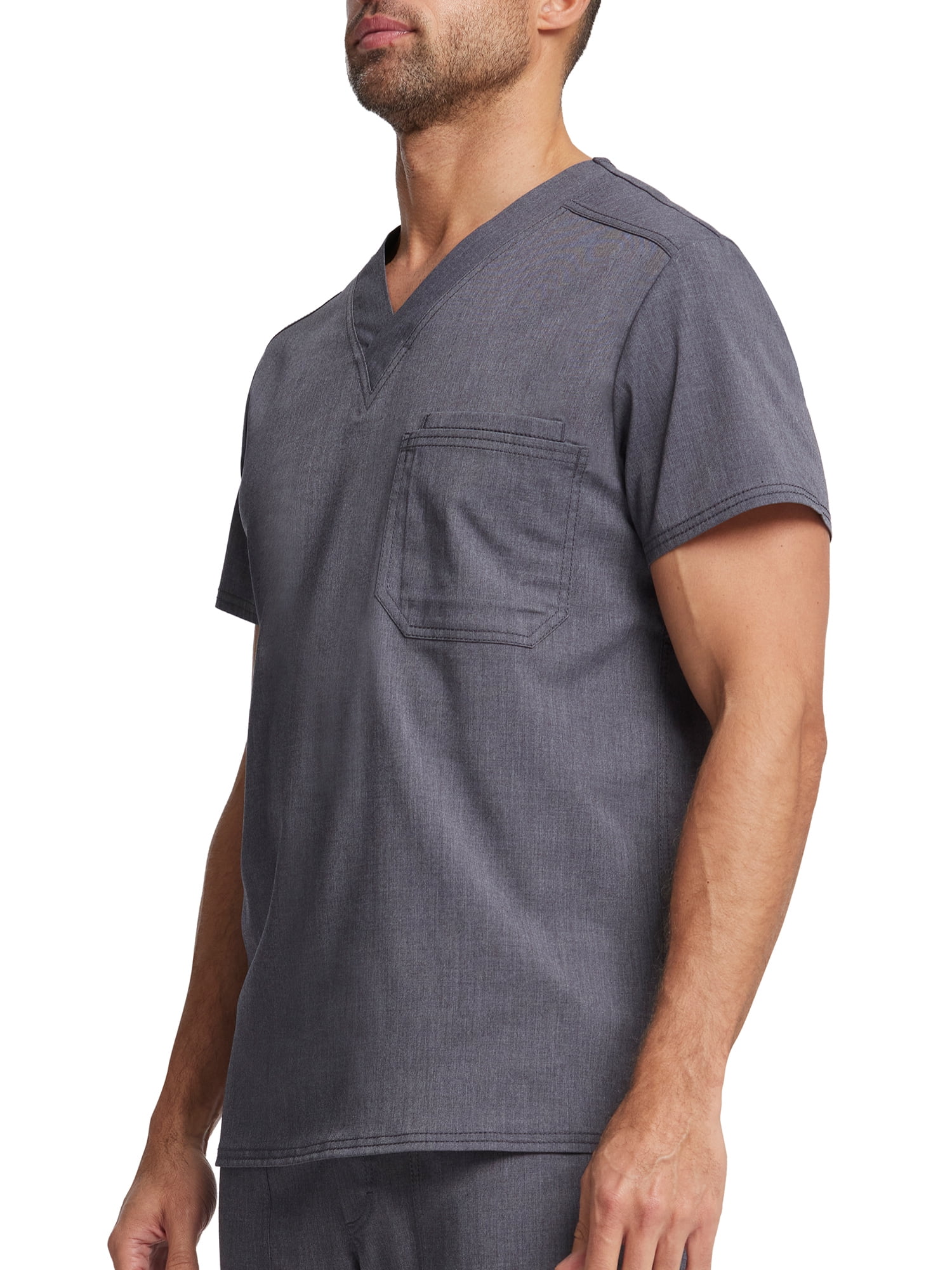 Scrubstar Men's Ultimate Stretch Antimicrobial Fabric Technology V-Neck Tuck In Scrub Top WD854A