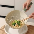 thumbnail image 5 of Kitchen Colander Long Handle, Plastic Mesh Strainer, Noodles and Dumpling Vegetable Spoon Filter, Ergonomic Lightweight Durable Kitchen Tool, Green Orange Pink Colors, 35.5x17x2.5cm, 5 of 7