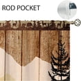 thumbnail image 5 of Rustic Cabin Forest Small Kitchen Curtains Woodland Farmhouse Brown Window Treatment Bear Deer Cafe Short Window Curtains for Bathroom Dining Room Animal Tier Treatment Drapes 26"W x 36"L, 5 of 6