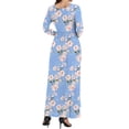 thumbnail image 4 of Aiyino Women's Sleeveless/Long Sleeve Plain Maxi Dresses Casual Long Dresses with Pockets, 4 of 7