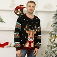 thumbnail image 2 of Ugly Christmas Sweater for Women Men,Light up Christmas Sweater,Funny Unisex Reindeer Xmas Ugly Sweaters for Couples, 2 of 6