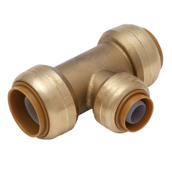 SharkBite 3/4 in. Push x 3/4 in. Dia. Push Brass Reducing Tee
