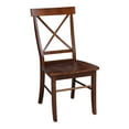 thumbnail image 4 of International Concepts 3-Piece Dining Set with 30" Round Pedestal Table and 2 Cross Back Chairs, Espresso, 4 of 8