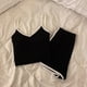 thumbnail image 5 of Pijamas con tirantes para mujer, ropa de dormir con almohadillas para el pecho, estilo deportivo ligero de verano, se puede usar fuera, informal, transpirable y fresco, 5 of 5