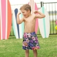 thumbnail image 4 of FORMRS Boys Swim Trunks Quick Dry Mesh Liner Boardshorts Sizes XS-XL, Soft Pinks Flowers, 4 of 7