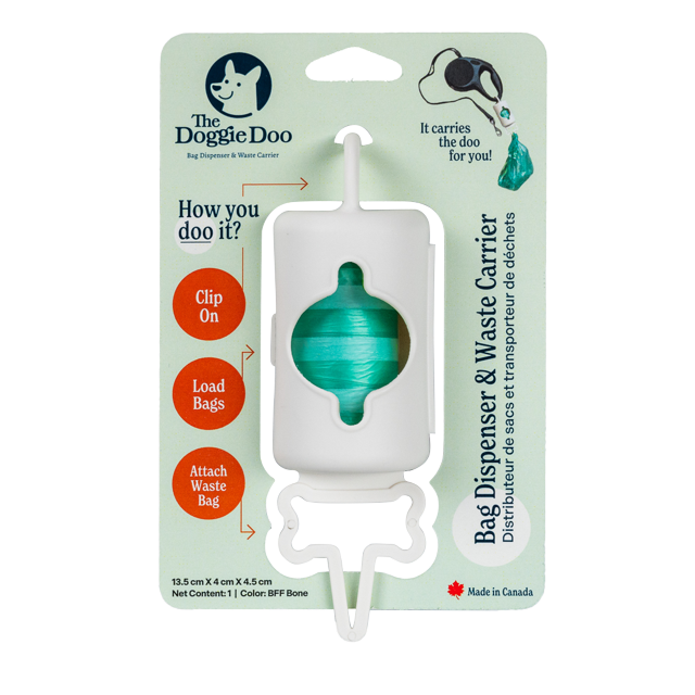 The Doggie Doo Dog Poop Bag Dispenser & Waste Carrier – Hands-Free Leash Attachment, Portable Holder.