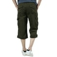 thumbnail image 3 of ZVNAΖH Mens 3/4 Long Cargo Shorts Below Knee Shorts Capri Pants Oversized Cotton Multi-pocket Everyday Wear Overalls Cropped Trousers, 3 of 5