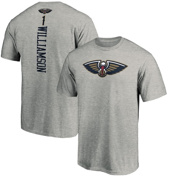 Men's Zion Williamson Heathered Gray New Orleans Pelicans Playmaker Name & Number Team T-Shirt