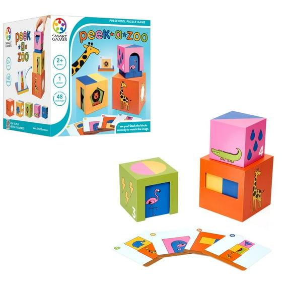 SmartGames Peek-A-Zoo Learning Game with 48 Challenges for Ages 2