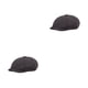 thumbnail image 1 of Guardurnaity Gorra plana de algodón y poliéster para hombre, portátil, elegante, de moda, de Color sólido, ajustable, para niños, boinas, gris Gris oscuro 2Conjunto, 1 of 6