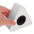 thumbnail image 3 of Miangastore 2Pcs Portable ABS Injection Molding Triangle Shaped Interview Mic Microphone Logo Flag Station Logo (White), 3 of 9