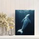 thumbnail image 2 of Qisvanset 12x16 Inch Beluga Whale Panoramic Canvas Wall Art, Marine Animal Scenery Art for Household Wall Decoration, 2 of 8