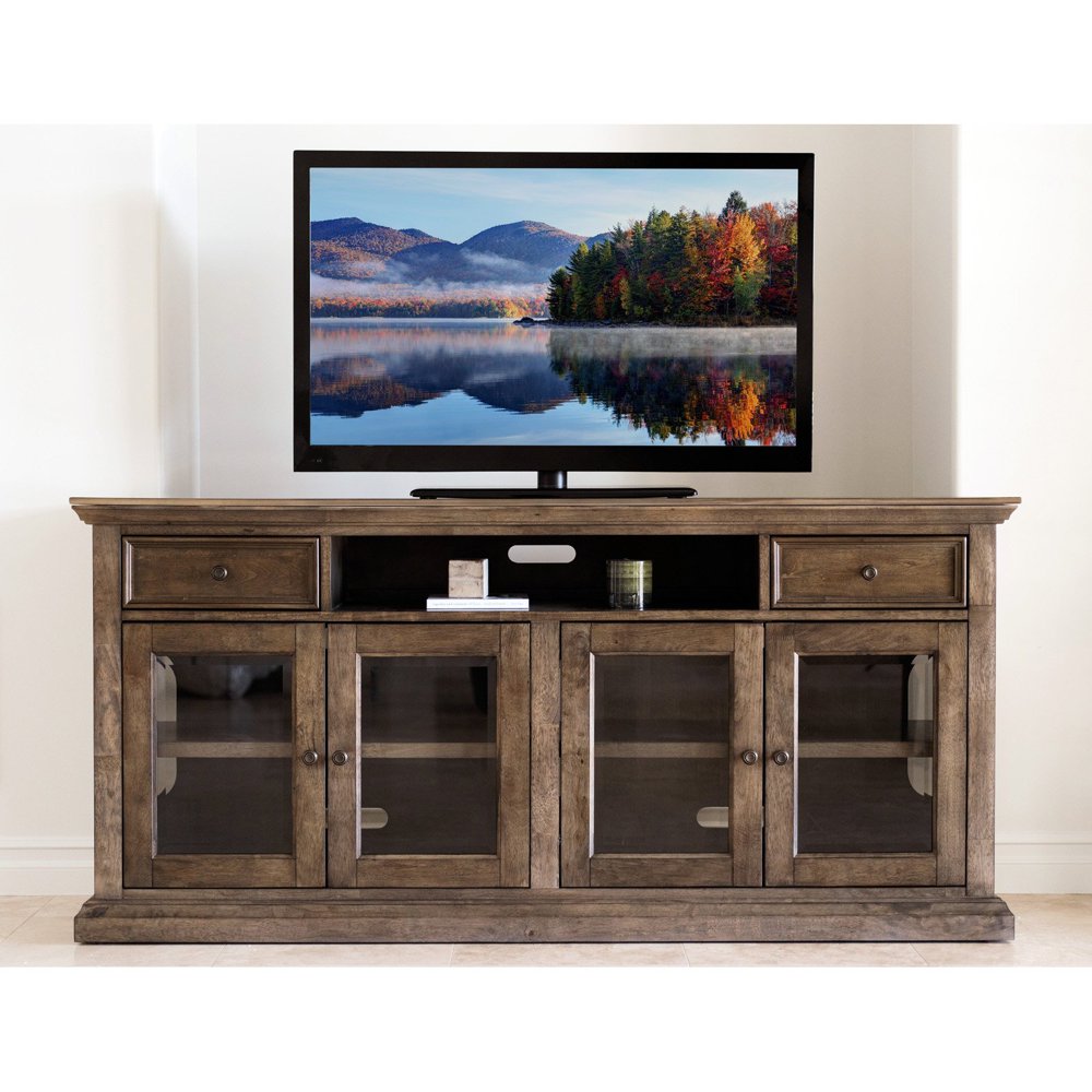 Abbyson Fontana Oak 75in. Multi Use TV Console