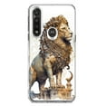 thumbnail image 1 of MUNDAZE Motorola Moto G Power Ancient Lion Sculpture Shockproof Clear Hybrid Protective Phone Case Cover, 1 of 5