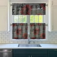 thumbnail image 3 of Vintage Blooming Curtains 24 Inch Short - 3 Panel Rustic Farmhouse Set with Bohemian Floral Design, Rod Pocket Kitchen Window Treatment, 3 of 6
