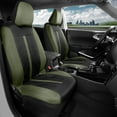 thumbnail image 3 of Motor Trend Front & Rear Car Seat Covers Full Set - Green Cloth Bucket Seat Covers for Front Seats + Waterproof Rear Split Bench Cover - Universal Fit for Car Truck SUV Van Interior Protection, 3 of 7