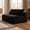 Black, variant on CQHXIAO Modern Corduroy No-Legs Loveseat Sofa, Compressed 2-Seater for Home Interiors, Black