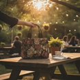 thumbnail image 4 of Hsqqdc Floral Print Canvas Tote Bag, Large Capacity Work Shoulder Handbag, 4 of 7
