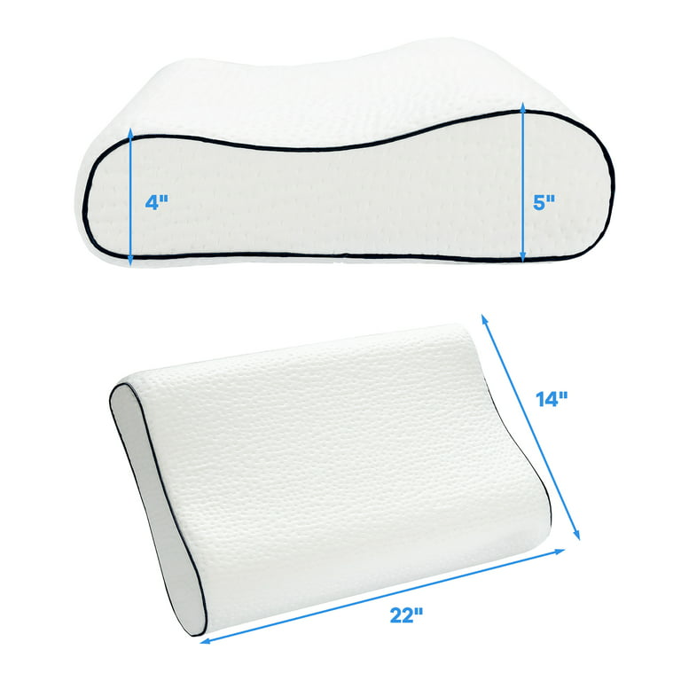 Costway Memory Foam Sleep Pillow Orthopedic Contour Cervical Neck Support  White