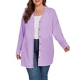 thumbnail image 2 of Cueply Women's Plus Size Cardigan Long Sleeve Lightweight Sheer Open Front Knited Cardigan 1X-4X, 2 of 6
