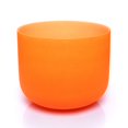thumbnail image 3 of FUCHU D Note Sacral Chakra Orange Colored Quartz Frosted Crystal Singing Bowl 8 inch, 3 of 5