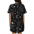 thumbnail image 3 of Picia Space Galaxy Pajamas Sets for Women Soft Short-Sleeved Pjs with Lounge Shorts Two Piece Sleepwear-3X-Large, 3 of 9