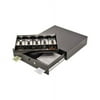 Alarm Alert Steel Cash Drawer with Key and Push-Button Release Lock Black