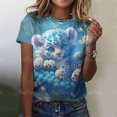 thumbnail image 3 of Camisetas con estampado de dibujos animados para mujer, camiseta informal de manga corta con dragón 3D, ropa de calle de gran tamaño, novedad de verano 2024, 3 of 5