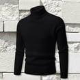 thumbnail image 2 of Chandail Col Roulé pour Hommes, Chandail Ample en Tricot, Design Floral Décontracté, Confortable pour l'Hiver, 2 of 4