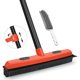 thumbnail image 1 of HAYAN Rubber Broom Carpet Rake Brush for Pet Hair with Squeegee, 52.8 inches Long Handle Silicone Fur Scraper Removal Tool with Detailing Lint Comb for Rug, Tile, Hardwood Floor Cleaning (Red), 1 of 1