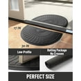 thumbnail image 2 of VUNATE Door Mat Outside Indoor Doormat Non Slip Rubber Welcome Mat Outdoor Mat for Front Door Entrance Absorbent Dirt Trapper Floor Mats for Home Low Profile Entry Rug Half Round Doormat 17"x30" Gray, 2 of 8