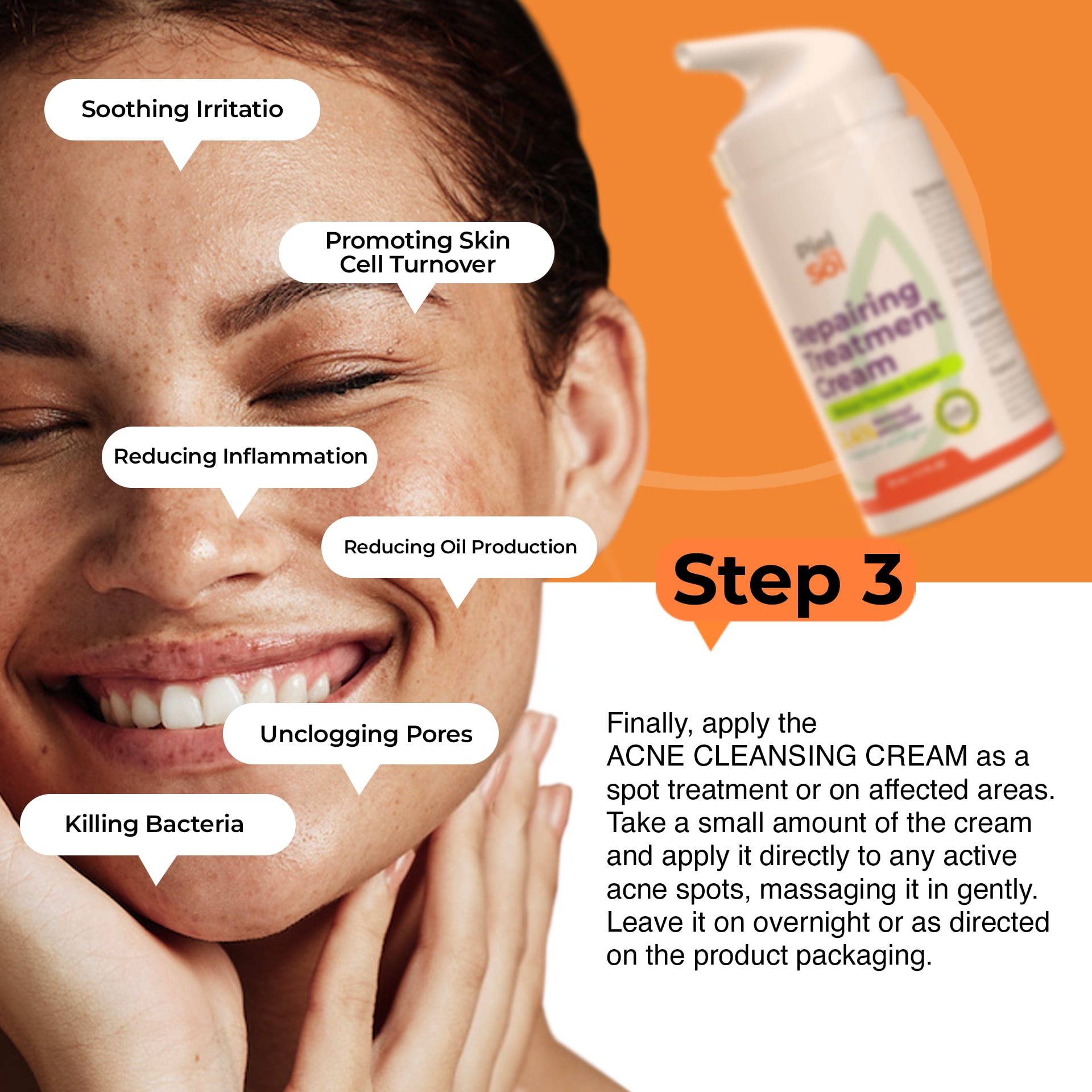 Piel del Sol Ultimate Acne and Skin Care Set with Cleanser, Toner, and Cream, Fragrance-Free, Alcohol-Free, 3 Piece Set