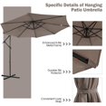 thumbnail image 2 of Pemberly Row Solar Powered 32LED Lighted Patio Offset Umbrella Outdoor Coffee, 2 of 8