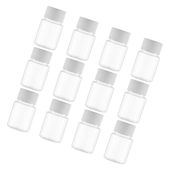 Niceauty 12pcs Medicine Travel Container Plastic Pill Bottle For Travel Daily Use