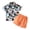 Orange, variant on Ruyang Boys Coconut Tree Print Shirts Sets Cute Short Sleeve Button Down Shirt & Shorts Summer Hawaiian Beach Outfits