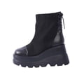 thumbnail image 2 of Miluxas Women's Chelsea Boots Fashion Platform High Heel Ankle Booties Anti-Slip Outsole Platform Chunky Wedge Boots Black 7.5(40), 2 of 9