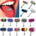thumbnail image 2 of Piercing para el cuerpo unisex con forma de martillo punk, barra vibratoria para la lengua, 2 of 5