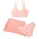 thumbnail image 1 of REDARER Girls' 3-Piece Swimsuit Set with Bikini, Ruched Cover-Up & Wrap Skirt – Plain Design for Summer, Beach, and Pool,Size 8-9 Years, 1 of 5