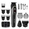 thumbnail image 1 of MesaSe Tondeuse à Cheveux Électrique 5-en-1 avec Affichage Numérique Réglable Rasoir en Acier Inoxydable Précision Rechargeable Batterie 2 Heures Inclut Outils pour Coiffure et Barbe, 1 of 10
