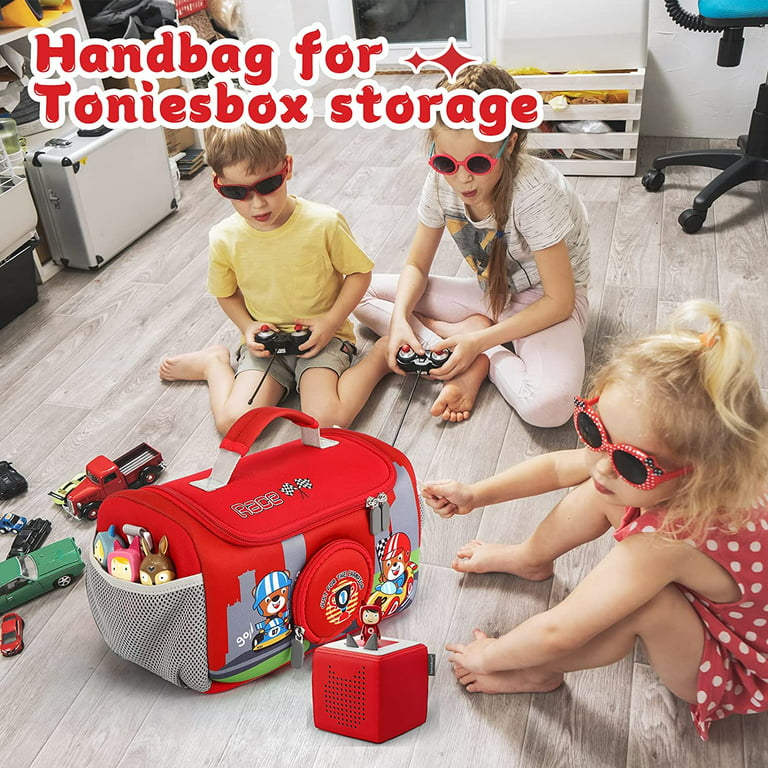 Tonies Listen & Play Bag - Secure Protection for your Toniebox, Headphones,  Charging Station, and 6 Characters - Over the Rainbow