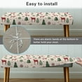 thumbnail image 5 of Yuyamidu Xmas Bench Cover for Dining Table Reindeer Jacquard Bench Seat Protector Cover for Living Room Washable Rectangle Seat Protector Gift for Holiday, 5 of 8