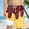 thumbnail image 2 of Gubotare Boy Swim Trunks Ice Cream Shorts Boys Summer Cute Preppy Ice Cream Baseball Shorts Casual Elastic Waist Short-Pants with Pockets (,Size 13-14 Years), 2 of 7