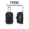 thumbnail image 5 of RTIC Road Trip Rolling Duffle Bag, Large, Water Resistant and Wheeled, Black, 5 of 9