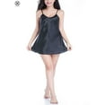 thumbnail image 3 of Luxtrada Womens Silk Chemise Sexy Satin Slim Fit Slips Nightwear Sleepwear Nightdress Sexy Pajamas Dress, 3 of 6