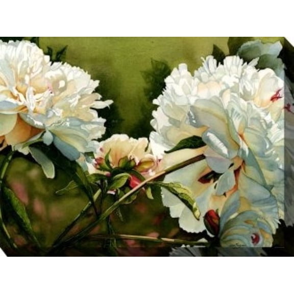 Outdoor Living and Style White Lord and Lady Outdoor Canvas Rectangular Wall Art Decor 30" x 40"
